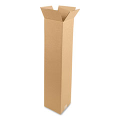 Fixed-Depth Shipping Boxes, 200 lb Mullen Rated, Regular Slotted Container (RSC), 10 x 10 x 48, Brown Kraft, 20/Bundle
