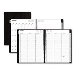 Aligned Weekly/Monthly Appointment Planner, 11 x 8.25, Black, 2022