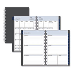 Passages Weekly/Monthly Planner, 8 x 5, Charcoal Cover, 12-Month (Jan to Dec): 2025