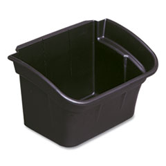 Utility Bin, 4 gal, 17" x 12.13" x 10.5", Black, 2/Carton