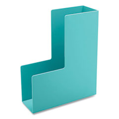 Plastic Magazine Box, 3.75 x 9.75 x 12.25, Aqua