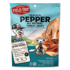 Turkey Jerky, Cracked Pepper Turkey, 2.2 oz Bag, 12 Bags/Carton