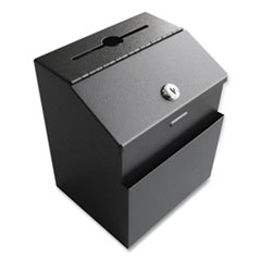 Metal Suggestion Box, 7.25 x 6.25 x 8.5, Gray