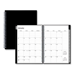 Enterprise Monthly Planner, 11.88 x 7.88, Black Cover, 2022