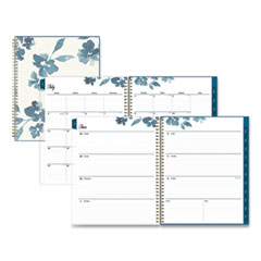 Academic Year Frosted Weekly/Monthly Planner, 11 x 8.5, Bakah Blue, 2021-2022
