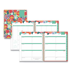 Day Designer Academic Year Frosted Weekly/Monthly Planner, 11 x 8.5, Floral Sketch, 2021-2022