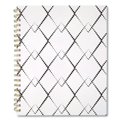 Mackenzie Weekly/Monthly Planner, 11 x 8.5, Black/White Geo, 2022