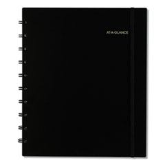 Move-A-Page Academic Weekly/Monthly Planners, 11 x 9, Black, 2021-2022