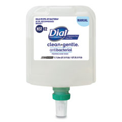 Clean+Gentle Antibacterial Foaming Hand Wash Refill for Dial 1700 Dispenser, Fragrance Free, 1.7 L, 3/Carton