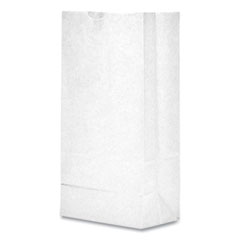 Grocery Paper Bags, 35 lb Capacity, #8, 6.13" x 4.17" x 12.44", White, 500 Bags