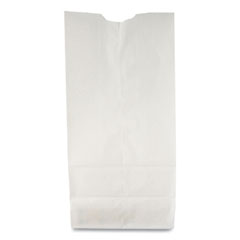 Grocery Paper Bags, 35 lb Capacity, #10, 6.31" x 4.19" x 13.38", White, 500 Bags