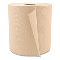 Hardwound Paper Towels, Nonperforated 1-Ply Natural, 800 ft, 6 Rolls/Carton