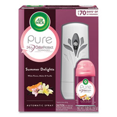 Freshmatic Life Scents Starter Kit, Summer Delights, 5.89 oz Aerosol Spray, 4/Carton
