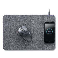 Powertrack Wireless Charging Mouse Pad, 13 x 8.75, Gray