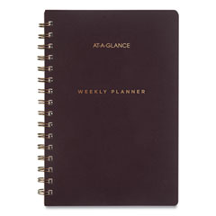 Signature Lite Weekly/Monthly Planner, 8.5 x 5.75, Maroon, 2022