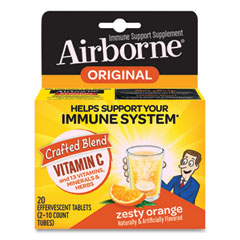 Immune Support Effervescent Tablet, Zesty Orange, 20 Count