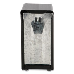 Tabletop Napkin Dispenser, Tall Fold, 3 3/4 x 4 x 7 1/2, Capacity: 150, Black