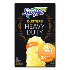 Heavy Duty Dusters Refill, Dust Lock Fiber, Yellow, 6/Box, 4 Box/Carton