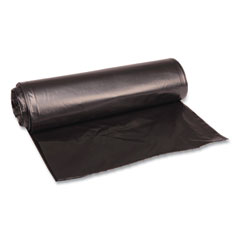 Recycled Low-Density Polyethylene Can Liners, 33 gal, 1.6 mil, 33" x 39", Black, 10 Bags/Roll, 10 Rolls/Carton