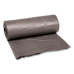 Low-Density Waste Can Liners, 30 gal, 0.95 mil, 30" x 36", Gray, Perforated Roll, 25 Bags/Roll, 4 Rolls/Carton