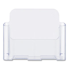 DocuHolder for Countertop/Wall-Mount, Leaflet Size, 9.25 x 3.75 x 7.75, Clear
