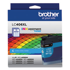 LC406XLCS INKvestment High-Yield Ink, 5,000 Page-Yield, Cyan