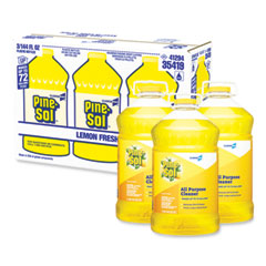 All Purpose Cleaner, Lemon Fresh, 144 oz Bottle, 3/Carton