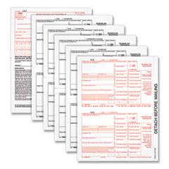 1099-DIV Tax Forms for Inkjet/Laser Printers, Fiscal Year: 2023, Five-Part Carbonless, 8 x 5.5, 2 Forms/Sheet, 24 Forms Total