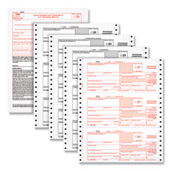 Four-Part 1099-NEC Continuous Tax Forms, 8.5 x 11, 600/Carton