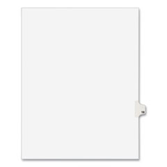 Preprinted Legal Exhibit Side Tab Index Dividers, Avery Style, 10-Tab, 18, 11 x 8.5, White, 25/Pack, (1018)