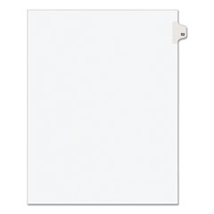 Preprinted Legal Exhibit Side Tab Index Dividers, Avery Style, 10-Tab, 52, 11 x 8.5, White, 25/Pack, (1052)