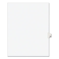 Preprinted Legal Exhibit Side Tab Index Dividers, Avery Style, 10-Tab, 66, 11 x 8.5, White, 25/Pack, (1066)