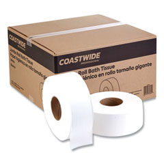 Jumbo One-Ply Toilet Paper, Septic Safe, White, 3.5