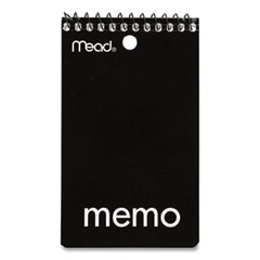 Wirebound Memo Pad with Wall-Hanger Eyelet, Medium/College Rule, Randomly Assorted Cover Colors, 60 White 3 x 5 Sheets