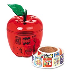 Stickers in Plastic Apple, Reward, 600 Stickers/Pack