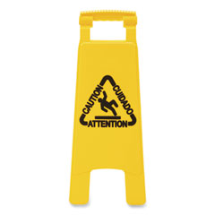 Site Safety Wet Floor Sign, 2-Sided, 10 x 2 x 26, Yellow