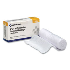 First Aid Conforming Gauze Bandage, Non-Sterile, 4" Wide