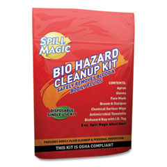 Biohazard Spill CleanUp, 3/4" x 6" x 9"