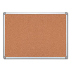 Earth Cork Board, 48 x 36, Natural Surface, Silver Aluminum Frame