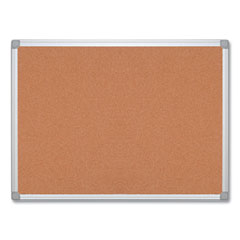 Earth Cork Board, 72 x 48, Natural Surface, Silver Aluminum Frame