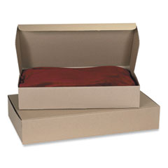 Rigid Corrugated Kraft Literature Mailer, Square Flap, Tuck-Tab Hinged Lid Closure, 18 x 12 x 3, Brown Kraft, 25/Bundle