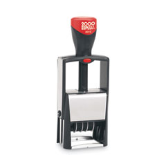 Self-Inking Heavy-Duty Line Dater with Microban, 1.25 x 0.63, Black