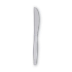 Plastic Cutlery, Heavy Mediumweight Knives, White, 1,000/Carton