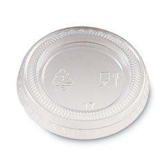 Plastic Portion Cup Lid, Fits 1 oz Portion Cups, Clear, 4,800/Carton