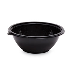 Caterline Pack n' Serve Plastic Bowl, 80 oz, 10" Diameter x 4"h, Black, 25/Carton