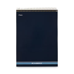 Stiff-Back Wire Bound Notepad, Wide/Legal Rule, Canary/Blue Cover, 70 Canary-Yellow 8.5 x 11.5 Sheets