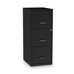 Soho Vertical File Cabinet, 3 Drawers: File/File/File, Letter, Black, 14