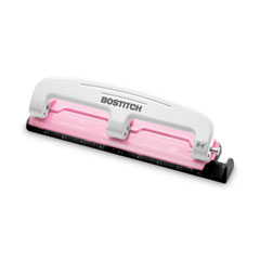 12-Sheet EZ Squeeze InCourage Three-Hole Punch, 9/32" Holes, Pink