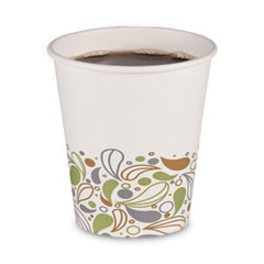 Deerfield Printed Paper Hot Cups, 10 oz, 50 Cups/Sleeve, 20 Sleeves/Carton