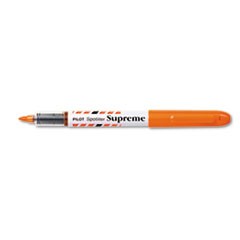 Spotliter Supreme Highlighter, Fluorescent Orange Ink, Chisel Tip, Orange/White Barrel